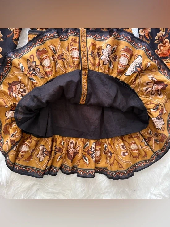 FARM Rio Majestic Garden Black Floral Belted Mini Dress, NWT 🇧🇷 - Picture 14 of 16